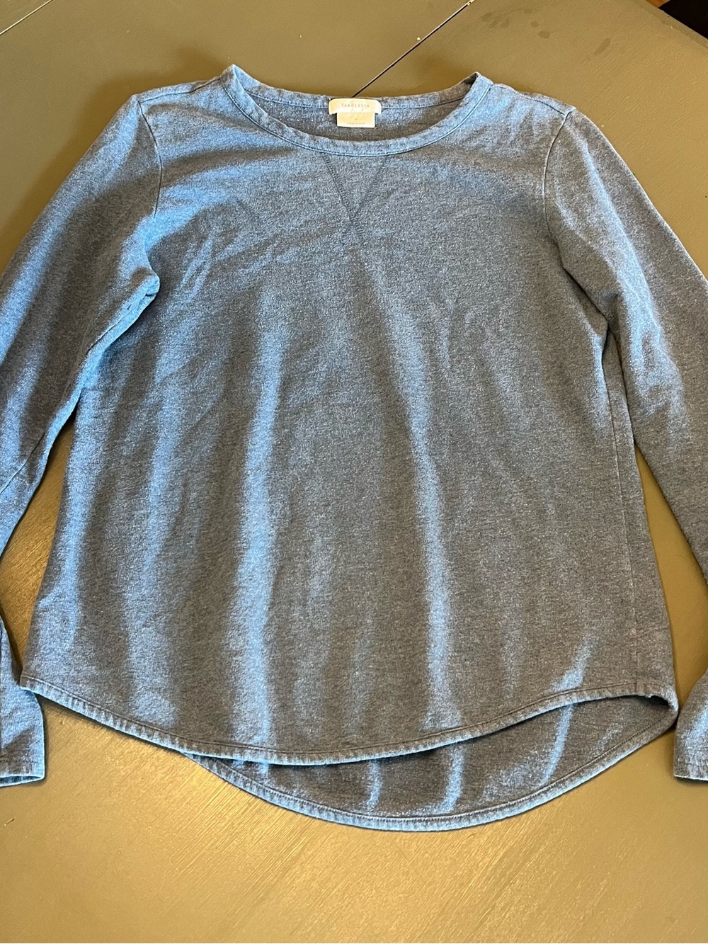 Van Heusen Blue 100% cotton Long Sleeve Tee